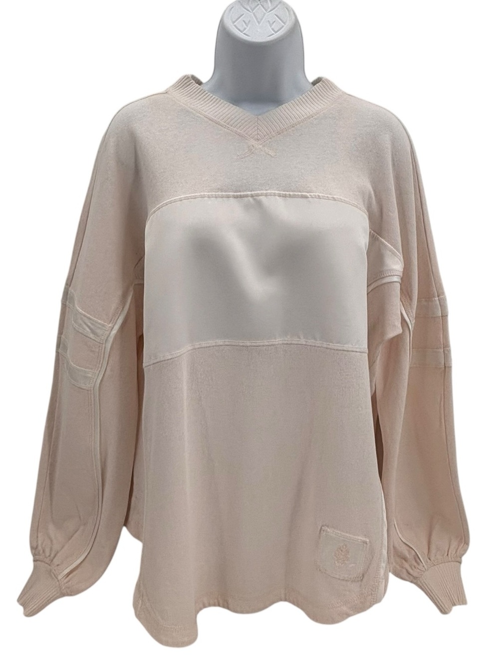 Free People Movement Embroidered Sweatshirt Sz. XS Oversized - Picture 2 of 9